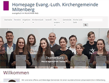 Tablet Screenshot of evangelisch-miltenberg.de